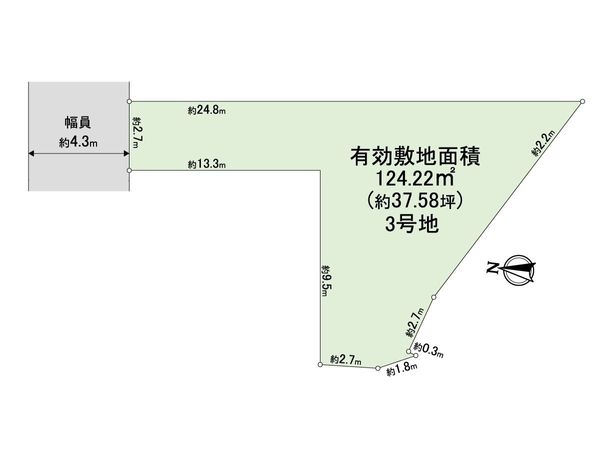 箕面市小野原西2丁目 土地 区画図