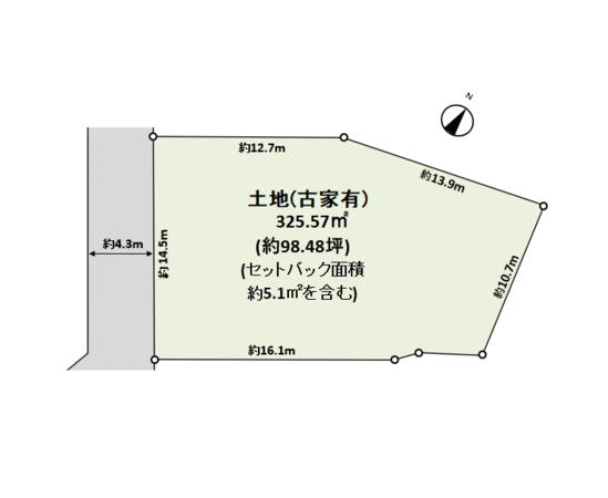 豊中市上野西3丁目 土地 地形図