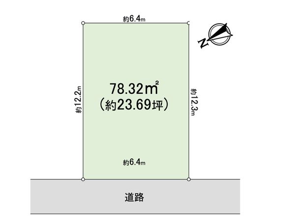 箕面市半町4丁目 土地 区画図