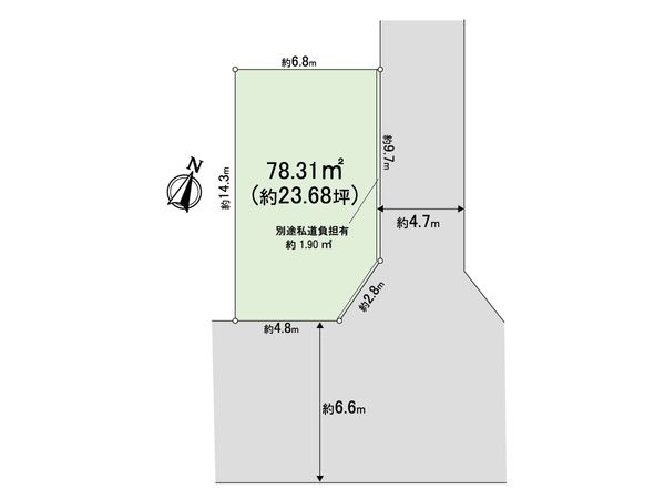 箕面市如意谷2丁目 土地 外観