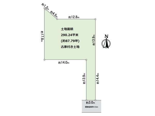 箕面市粟生外院3丁目 土地 区画図 箕面市粟生外院3丁目 土地 区画図