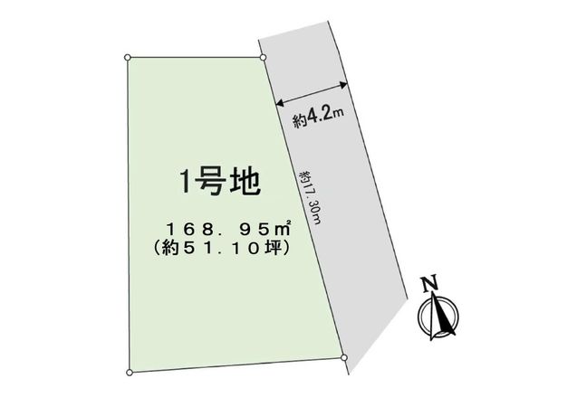 ヴェリテコート箕面【1号地】 区画図 ヴェリテコート箕面【1号地】 区画図