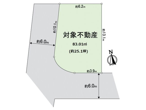 箕面市坊島1丁目 土地 区画図