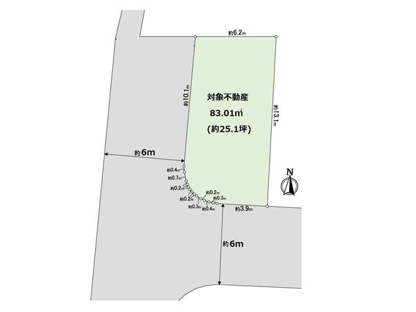 箕面市坊島1丁目 土地 区画図 箕面市坊島1丁目 土地 区画図
