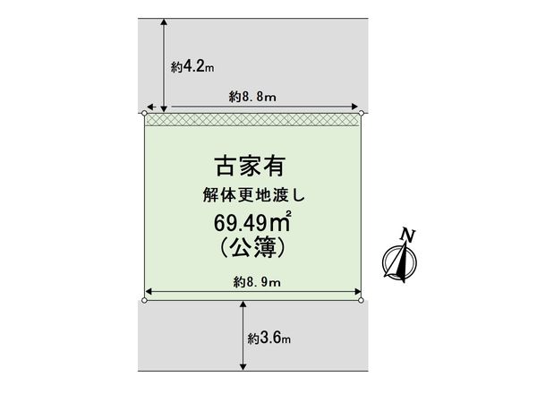 箕面市瀬川4丁目 土地 区画図 箕面市瀬川4丁目 土地 区画図