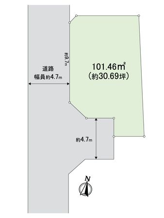 箕面市稲3丁目 1号地 区画図 箕面市稲3丁目 1号地 区画図