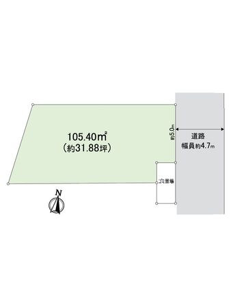 箕面市稲3丁目 6号地 区画図 箕面市稲3丁目 6号地 区画図