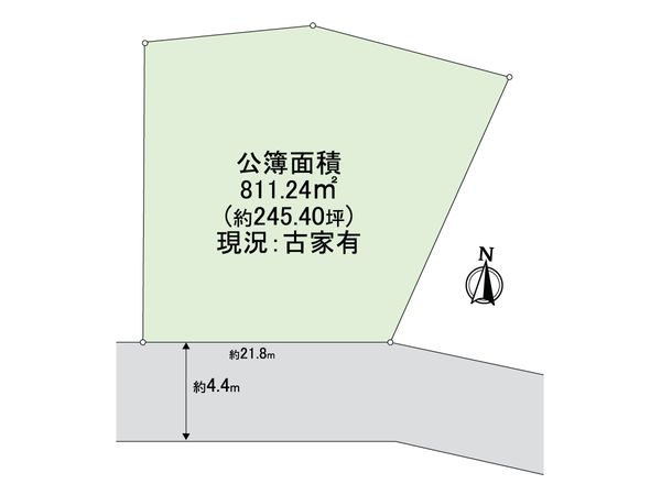 豊中市東豊中町2丁目 古家有土地 区画図