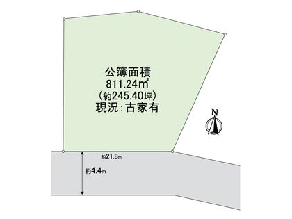 豊中市東豊中町2丁目 古家有土地 区画図