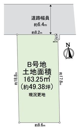 吹田市青山台4丁目 B号地 区画図 吹田市青山台4丁目 B号地 区画図