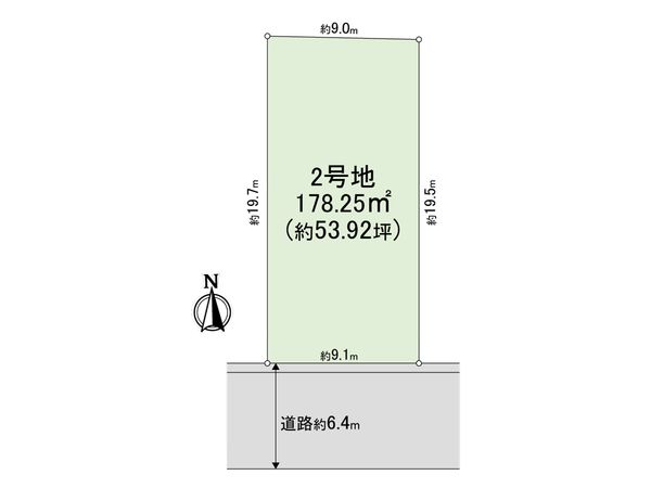 吹田市古江台1丁目 2号地 区画図 吹田市古江台1丁目 2号地 区画図