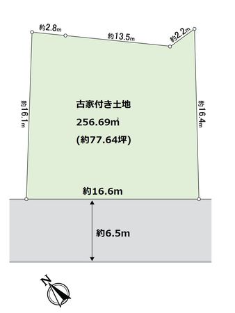 吹田市青山台3丁目 古家付き土地 区画図 吹田市青山台3丁目 古家付き土地 区画図