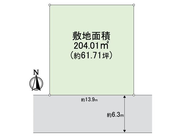 箕面市新稲4丁目 土地 区画図