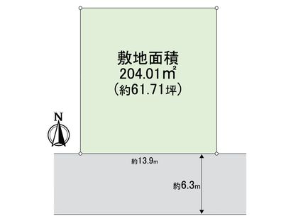 箕面市新稲4丁目 土地 区画図