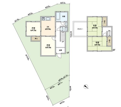 豊中市永楽荘1丁目 間取図(平面図) 豊中市永楽荘1丁目 間取図(平面図)