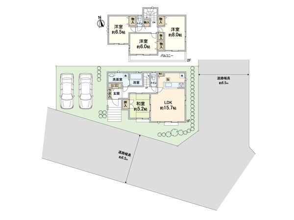 箕面市新稲6丁目 新築戸建 間取図(平面図) 箕面市新稲6丁目 新築戸建 間取図(平面図)