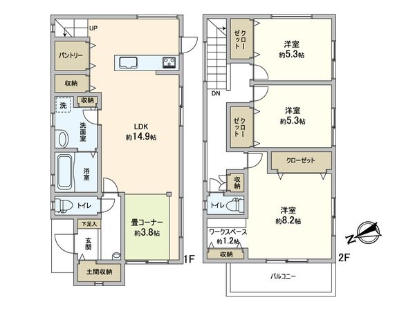 箕面市桜5丁目2号地 戸建 間取図(平面図) 箕面市桜5丁目2号地 戸建 間取図(平面図)