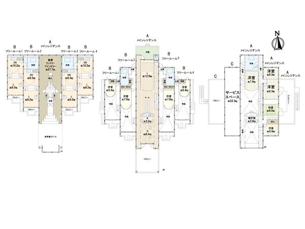 豊中市東豊中町2丁目 戸建 間取図(平面図) 豊中市東豊中町2丁目 戸建 間取図(平面図)