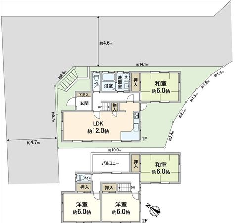 東泉丘2丁目 中古戸建 間取図(平面図) 東泉丘2丁目 中古戸建 間取図(平面図)