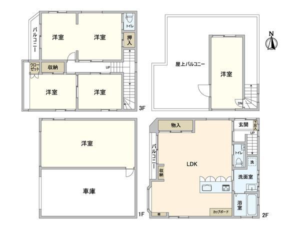 豊中市西泉丘1丁目 戸建 間取図(平面図) 豊中市西泉丘1丁目 戸建 間取図(平面図)