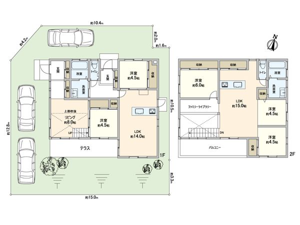 箕面市森町中2丁目 戸建 間取図(平面図) 間取図(平面図)