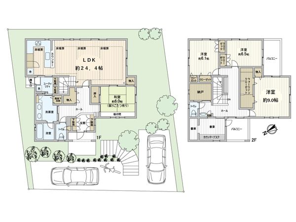 豊中市緑丘1丁目戸建て 間取図(平面図) 豊中市緑丘1丁目戸建て 間取図(平面図)