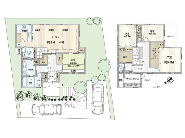 豊中市緑丘1丁目戸建て 間取図(平面図) 豊中市緑丘1丁目戸建て 間取図(平面図)