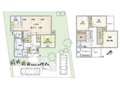 豊中市緑丘1丁目戸建て 間取図(平面図)