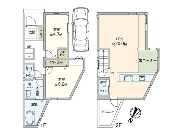 豊中市永楽荘3丁目 戸建 間取図(平面図) 豊中市永楽荘3丁目 戸建 間取図(平面図)