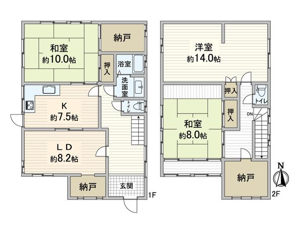 豊中市東豊中町3丁目 戸建 間取図(平面図) 豊中市東豊中町3丁目 戸建 間取図(平面図)