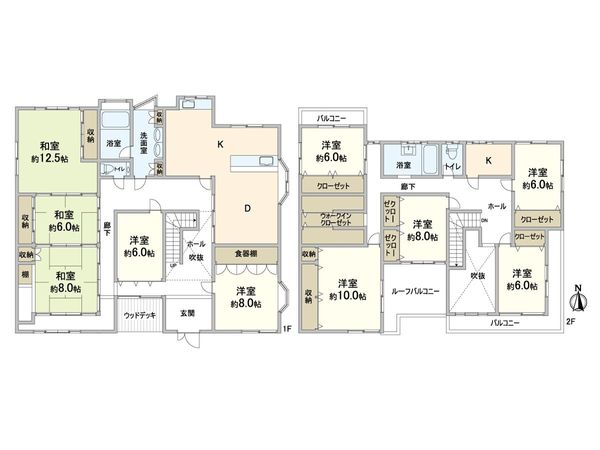 箕面市坊島4丁目 戸建 間取図(平面図)