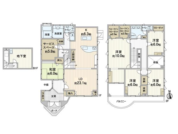 箕面市箕面3丁目 戸建 間取図(平面図) 箕面市箕面3丁目 戸建 間取図(平面図)