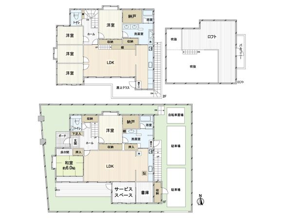 箕面市箕面4丁目 戸建 間取図(平面図) 箕面市箕面4丁目 戸建 間取図(平面図)