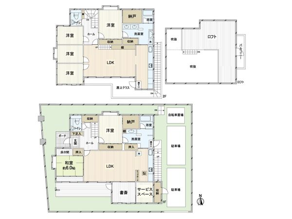 箕面市箕面4丁目 戸建 間取図(平面図)