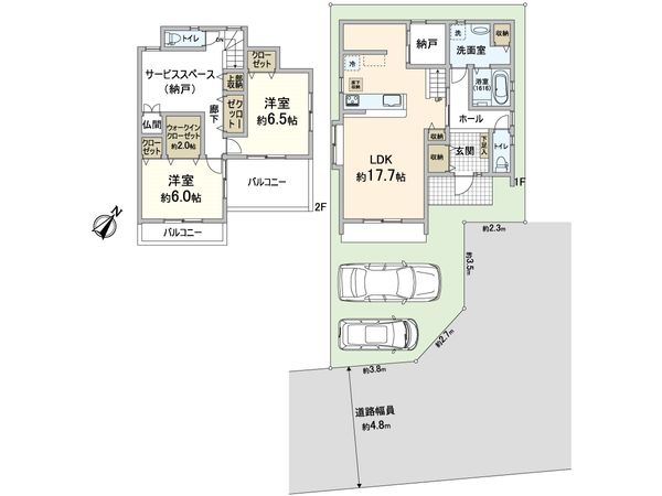 吹田市山田東1丁目 戸建 間取図(平面図) 吹田市山田東1丁目 戸建 間取図(平面図)