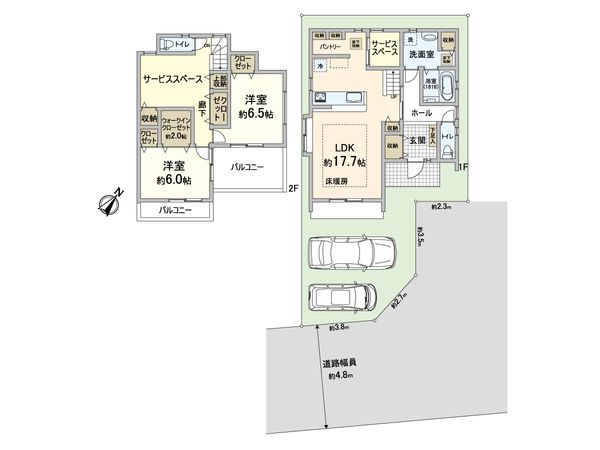 吹田市山田東1丁目 戸建 間取図(平面図)