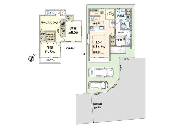 吹田市山田東1丁目 戸建 間取図(平面図) 吹田市山田東1丁目 戸建 間取図(平面図)