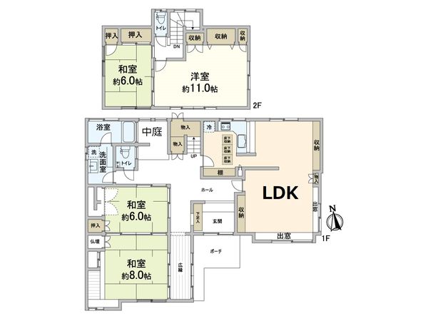 枚方市東香里1丁目 戸建 間取図(平面図) 枚方市東香里1丁目 戸建 間取図(平面図)