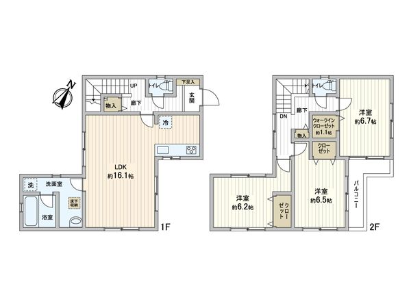 箕面市牧落5丁目 戸建 間取図(平面図)
