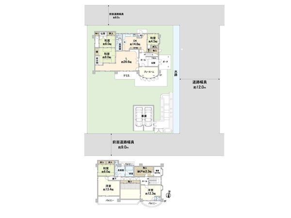 箕面市石丸三丁目 一戸建住宅 間取図(平面図) 箕面市石丸三丁目 一戸建住宅 間取図(平面図)