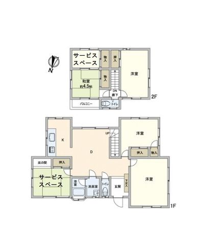 箕面市瀬川5丁目 戸建 間取図(平面図) 箕面市瀬川5丁目 戸建 間取図(平面図)