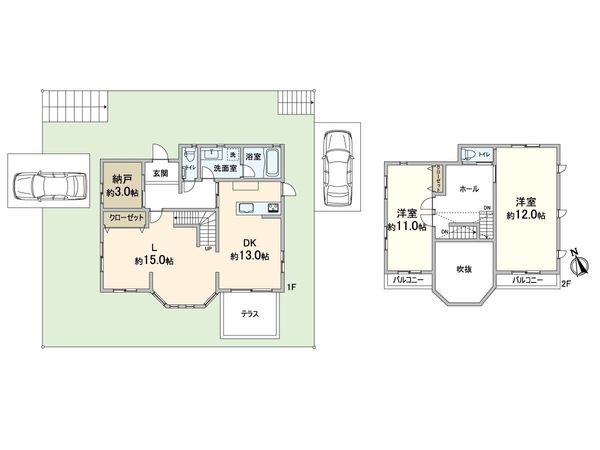 小野原西3丁目 戸建 間取図(平面図)