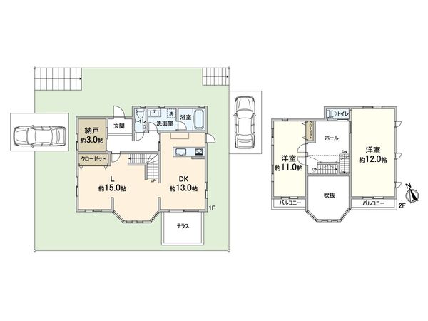 小野原西3丁目 戸建 間取図(平面図) 小野原西3丁目 戸建 間取図(平面図)