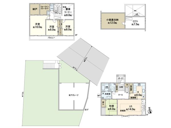 豊中市宮山町4丁目 戸建 間取図(平面図) 豊中市宮山町4丁目 戸建 間取図(平面図)