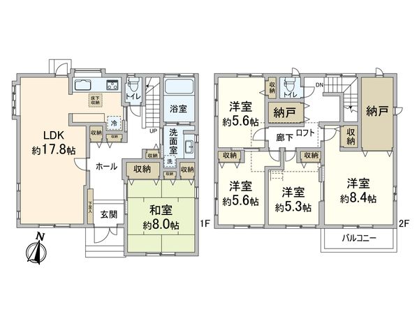 箕面市稲6丁目 戸建 間取図(平面図) 箕面市稲6丁目 戸建 間取図(平面図)
