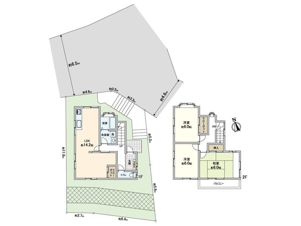箕面市小野原東1丁目 戸建 間取図(平面図) 箕面市小野原東1丁目 戸建 間取図(平面図)