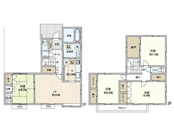 箕面市新稲5丁目 戸建 間取図(平面図) 箕面市新稲5丁目 戸建 間取図(平面図)