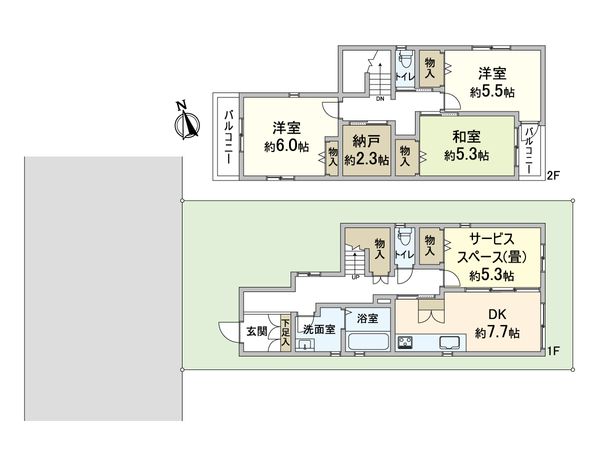 箕面市新稲6丁目 戸建 間取図(平面図)