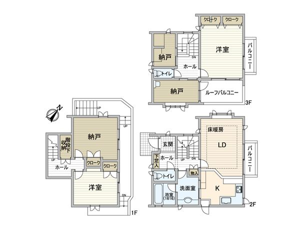豊中市永楽荘3丁目 戸建 間取図(平面図)