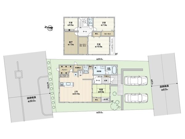 箕面市彩都粟生南5丁目 戸建 間取図(平面図)